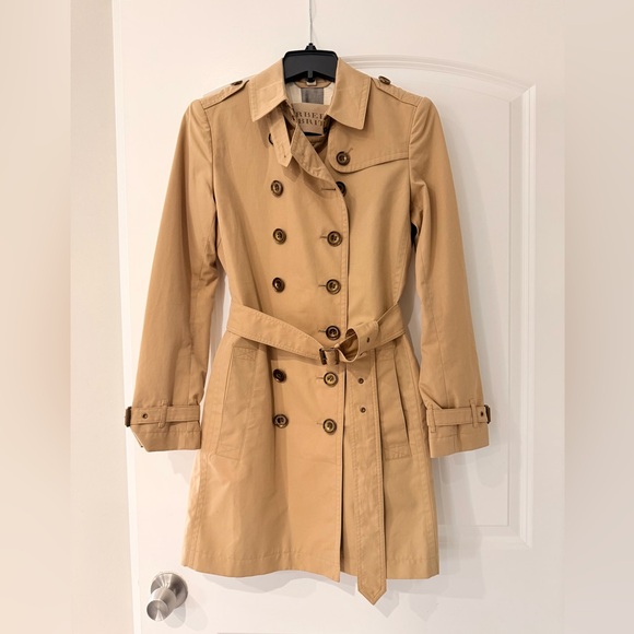 Burberry's Crombrook iconic beige mid-length trench coat size 8UK/S - Picture 2 of 16